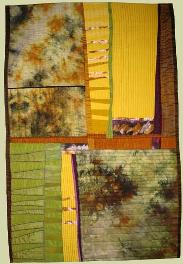 Image of quilt titled "Wheatfields," by Barbara O'Steen