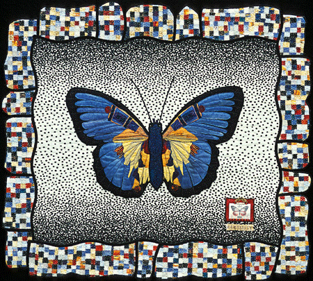 image of quilt titled "Butterfly Blue" by Sonia Grasvik © 2006