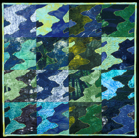 image of quilt titled " Stream and Variations" by Cameron Ann Mason © 2005