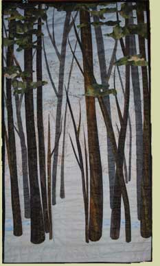 Image of "Winter at Lake Cushman" quilt by Melodie Bankers