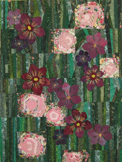 Image of "Clematis and Roses" quilt by Donna DeShazo