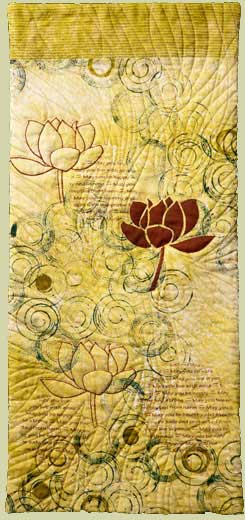 Image of "Lotus Pool" quilt by Sharon Rowley