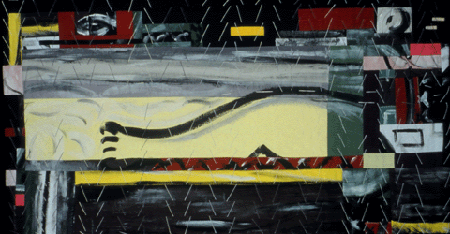 image of quilt titled "Standing On My Head" by Lynne Rigby &copy; 2008