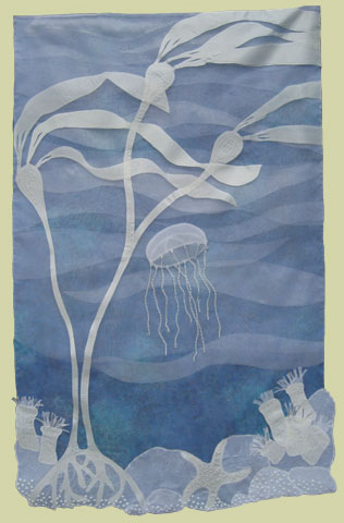 Image of quilt titled “Soundings” by Roberta Anderson 