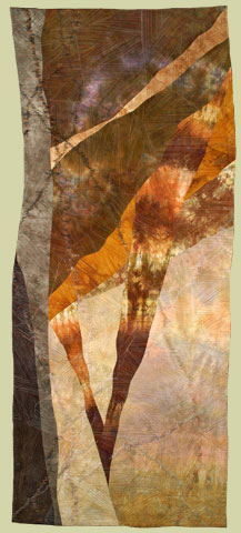 Image of quilt titled “Geology 8” by Bonnie Bucknam 
