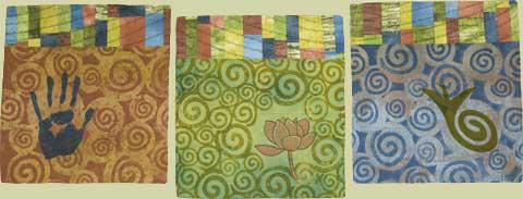 Image of "Prayer Flags" quilt by Sharon Rowley
