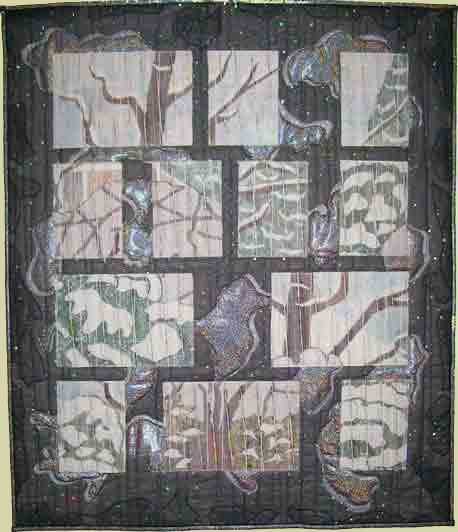 Image of "Snowy Night" quilt by Ruth Vincent