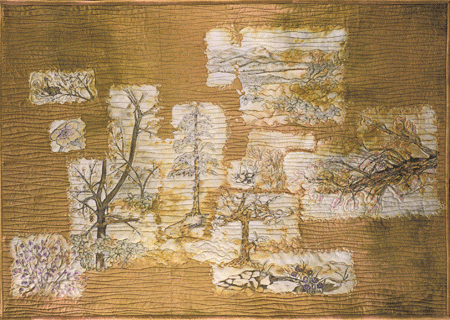 image of quilt titled"February Walk" by Judith MacMillan © 2006