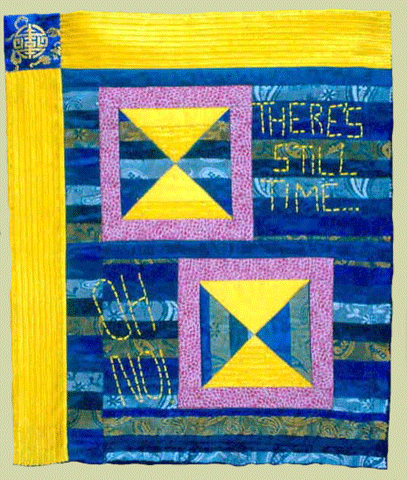 image of quilt titled "Procrastination" © 2001 by Sue Brown