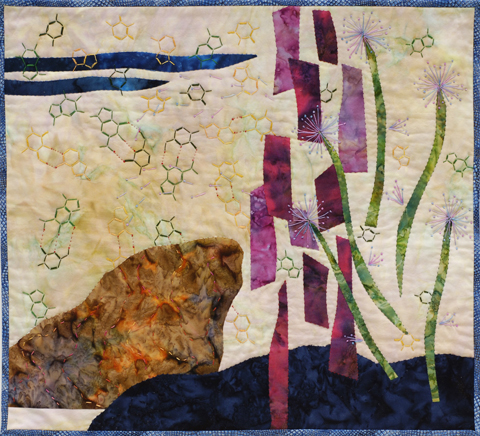 Image of quilt titled “Creation Series: Day 3" by Meg Blau 