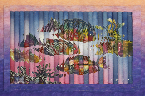 Image of quilt titled "Tropical Waves" by Bonny Brewer