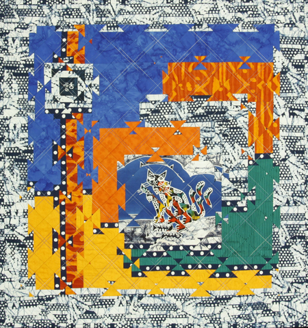 Image of quilt titled “Fractured Cat" by Bonny Brewer 