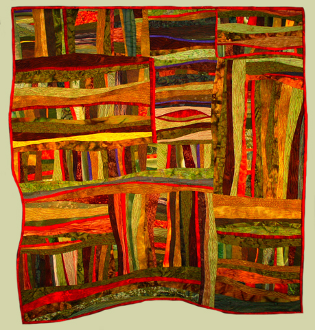 Image of quilt titled “Cedar Path" by Andi Shannon 