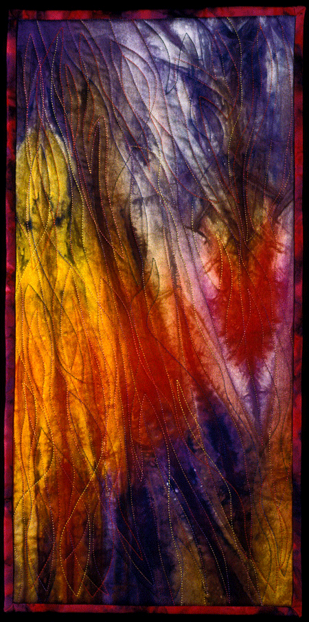 image of quilt titled "Fire Glow" by Linda Lunt © 2005