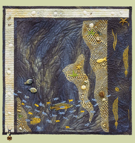 image of quilt titled "Big Fish, Little Fish" by Sonia Grasvik © 2007