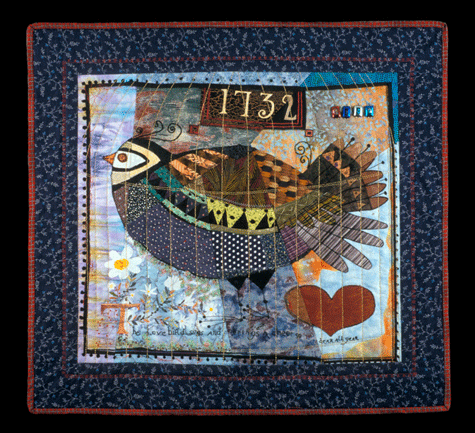 image of quilt titled "The Lovebird" by Jill Scholtens