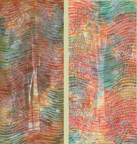 Image of "Choices and Pathways 12" quilt by Deborah Gregory.