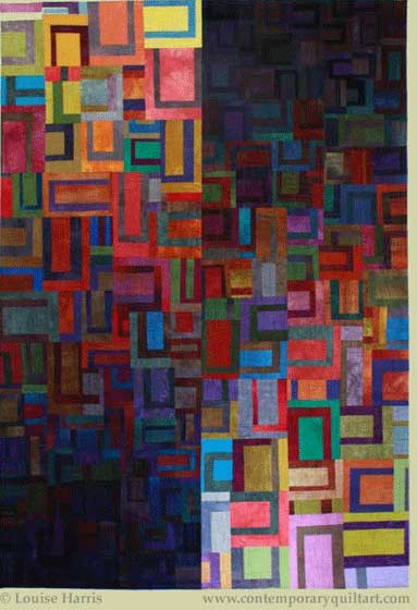 Image of "Double Vision" quilt by Louise Harris.