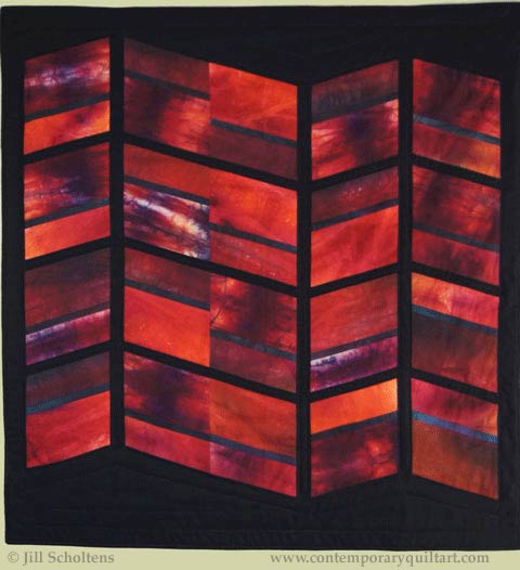 Image of "Firewall" quilt by Jill Scholtens.