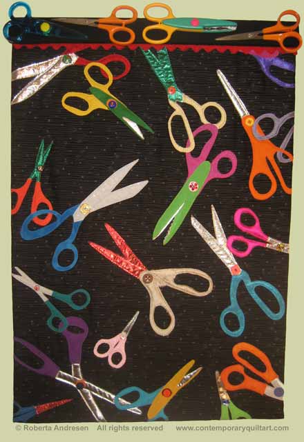 Image of "Scissors" quilt by Roberta Andresen