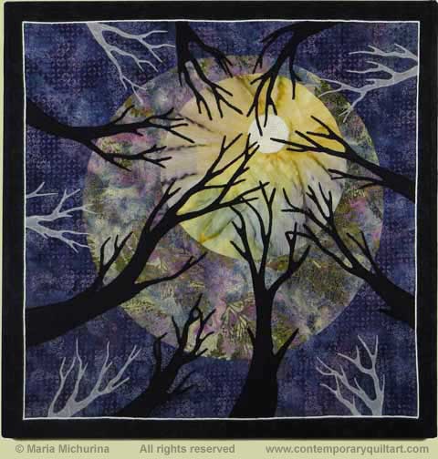 Image of "Blue Mood IV" quilt by Maria Michurina