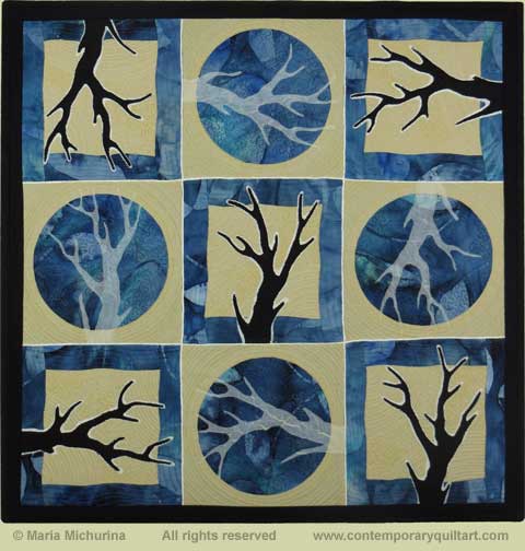 Image of "Blue Mood II" quilt by Maria Michurina