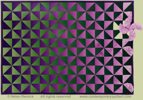 Image of "YoYo9 Pinwheel Evolution" quilt by Helen Remick