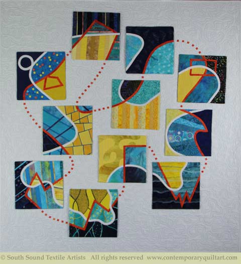 Image of "Continuity 6" quilt by South Sound Textile Artists group