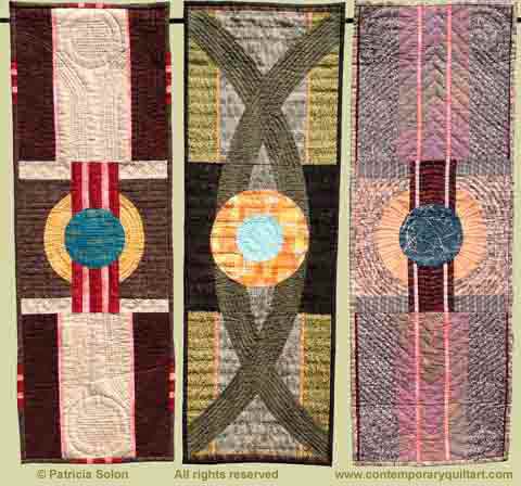 Image of "Triptych" quilt by Pat Solon