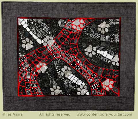 Image of "Four-legged Friends" quilt by Tesi Vaara