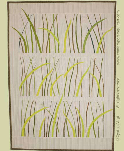 Image of "Lemon Grass" quilt by Cynthia Vogt