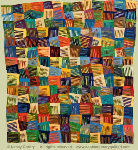 Image of "Stripes of Different Colors" quilt by Nancy Cordry