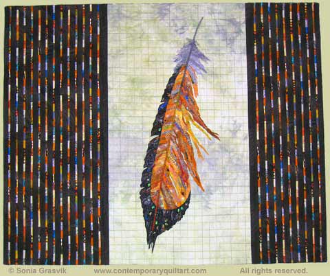 Image of "Flicker II" quilt by Sonia Grasvik