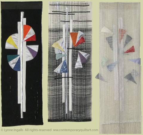 Image of "Coalescence-Dispersal (Winter)" quilt by Lynne Ingalls