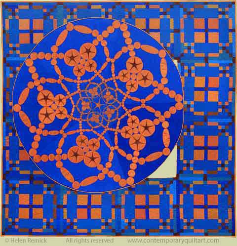 Image of quilt titled "Burgoyne and His Spin Doctors...," by Helen Remick