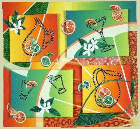 Image of "Sangria" quilt by Barbara Fox