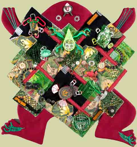 Image of "Miss Rana's Super Frog Cape" quilt by Marcia Mellinger