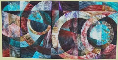 Image of "Cosmic Gardens: Shalimar Lost" quilt by Ruth Vincent