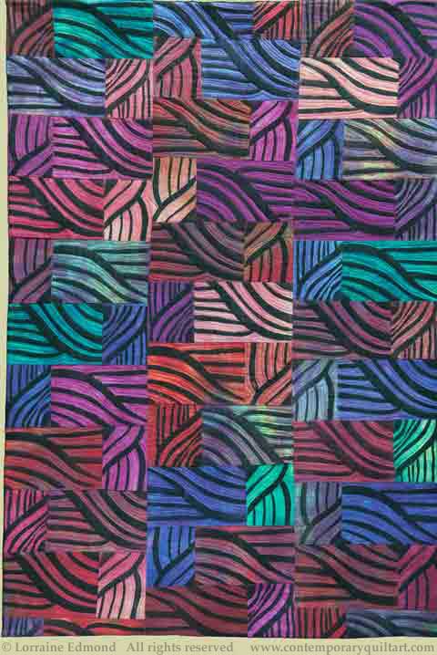 Image of "Subduction 1" quilt by Lorraine Edmond