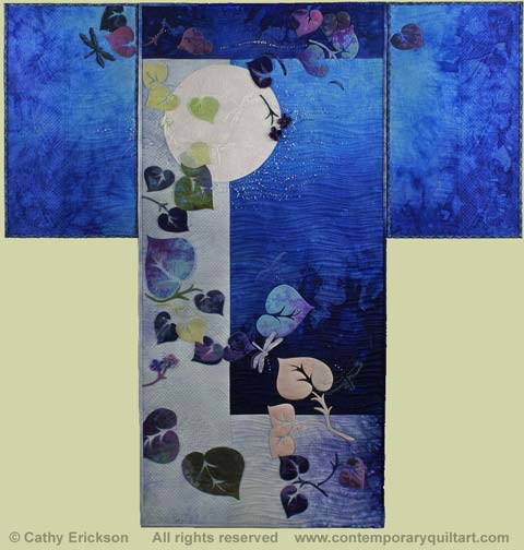 Image of "Dragonfly Moon Kimono" quilt by Cathy Erickson