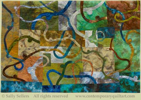 Image of "Paths" quilt by Sally Sellers