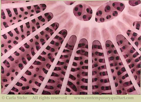 Image of "Diatom 7" quilt by Carla Stehr