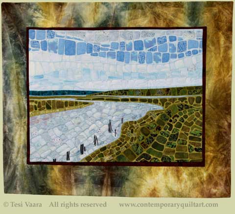 Image of "Ebey Slough" quilt by Tesi Vaara