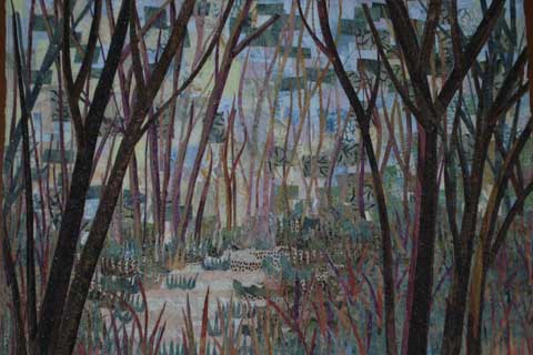 Image of "Misty Morning - February" quilt by Melodie Bankers