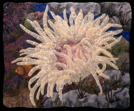 Image of "Moonglow Anemone" quilt by Carla Stehr