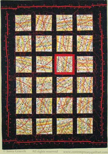 Image of "Detours and Shortcuts" quilt by Sonia Grasvik 