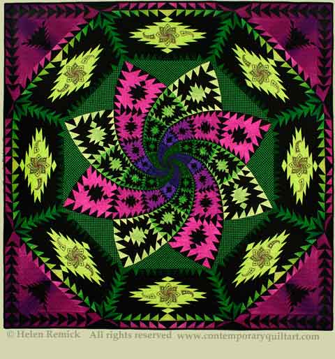 Image of "Spinning Out, Spinning In - 5" quilt by Helen Remick