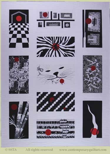 Image of "Red Ball (White One)" quilt by SSTA group