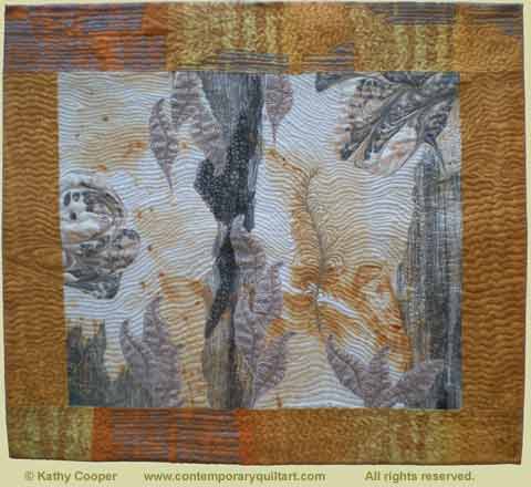 Image of "Message from Sea Pens: Clean Ocean" quilt by Kathy Cooper