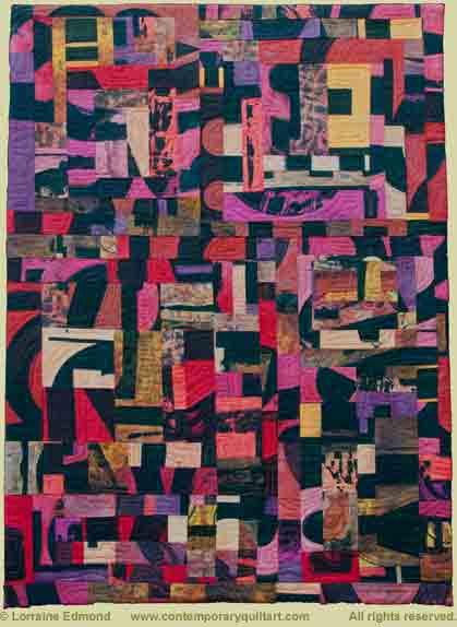 Image of "Helvetica III, Babble" quilt by Lorraine Edmond